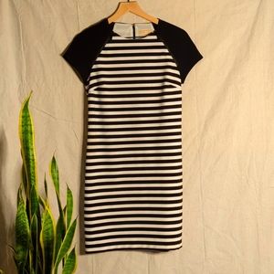 Michael Kors Black and White Striped Dress Size 4
